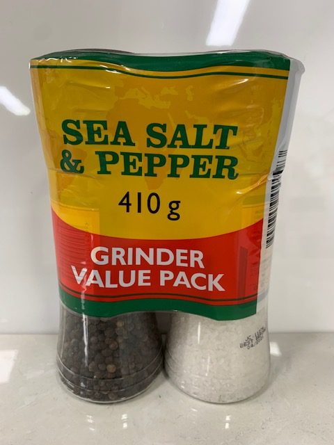 SEA SALT AND PEPPER VALUE PACK 410G