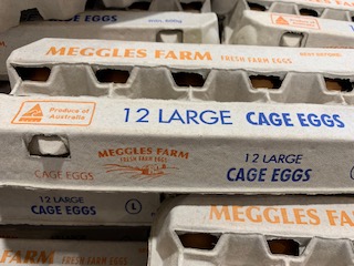 LARGE CAGE EGGS (12) 800g